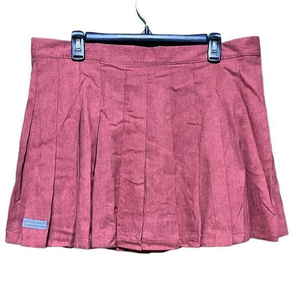 NWT Simply Southern Pleated Corduroy Mini Skirt Spice Orange‎ Size XXL - Picture 1 of 4